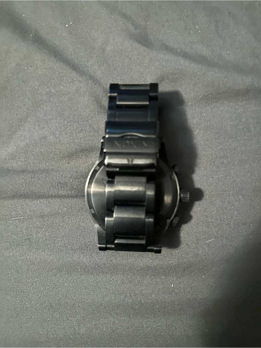 Nixon Black Stainless Chronograph Watch